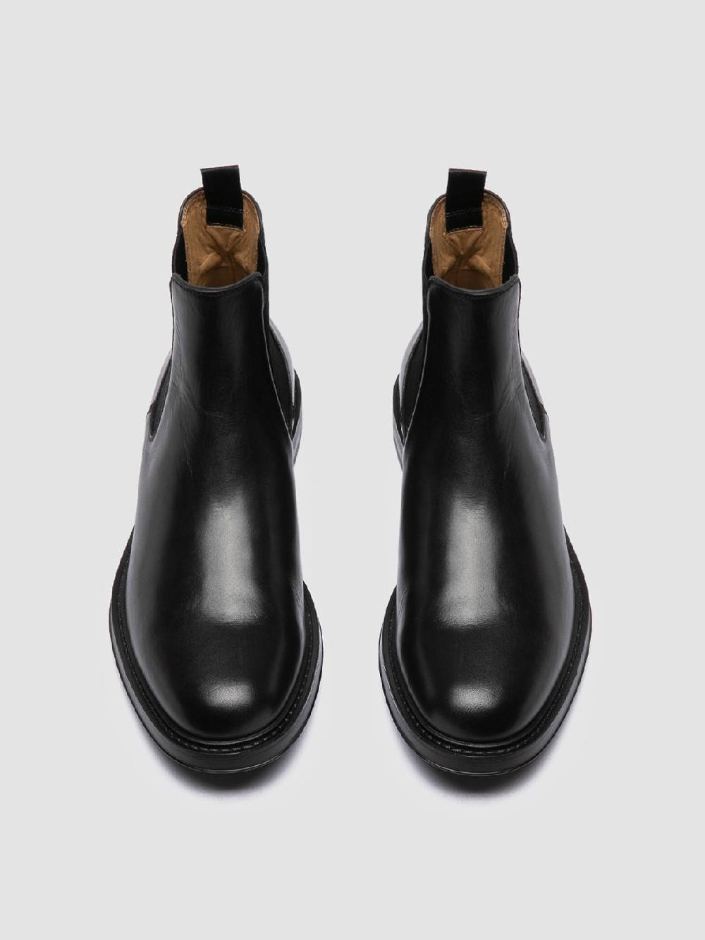 Officine Creative UNIFORM 005 Stivaletti Chelsea in Pelle Nera Convenienza