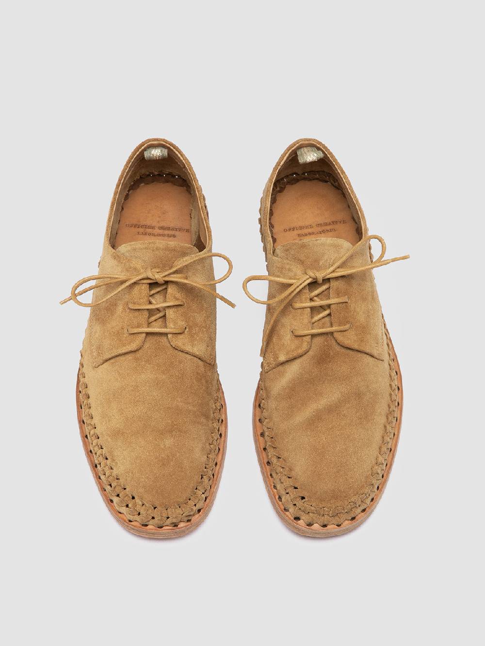 Officine Creative MILES 001 Brown suede derby shoes Economico