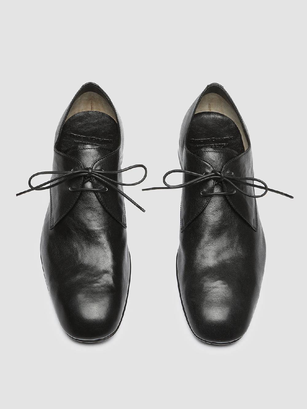 Officine Creative HARVEY 002 Black Leather Derby Shoes In Vendita