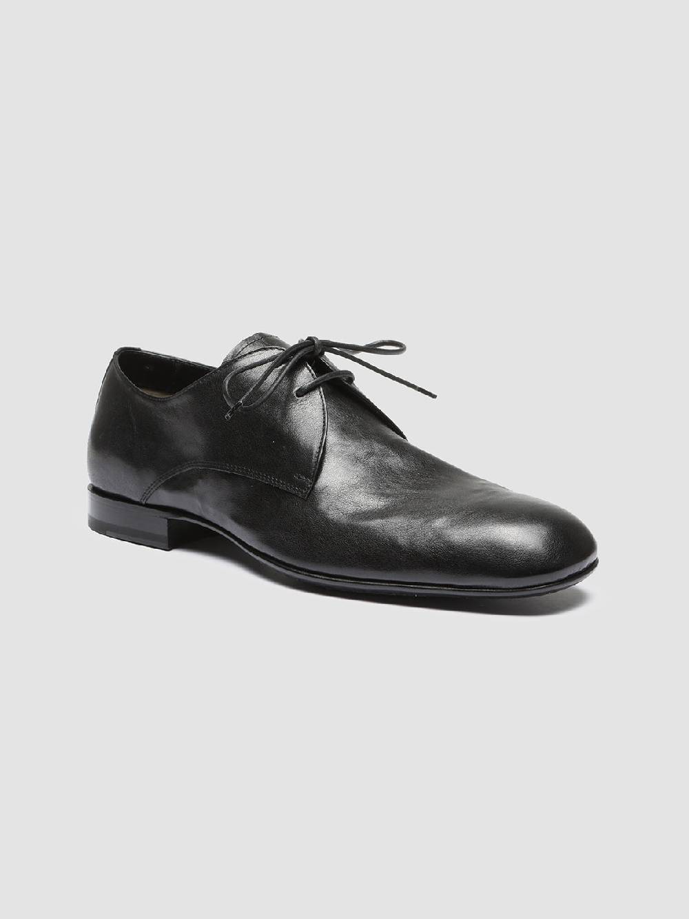 Officine Creative HARVEY 002 Black Leather Derby Shoes In Vendita