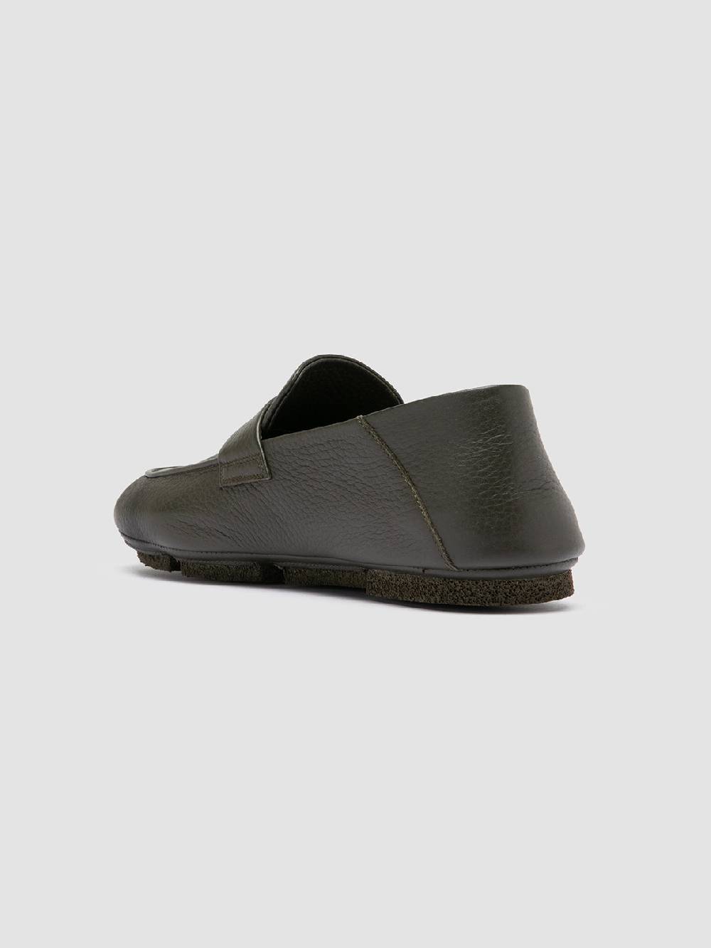 Officine Creative C-SIDE 001 Green Leather Loafers Offerte