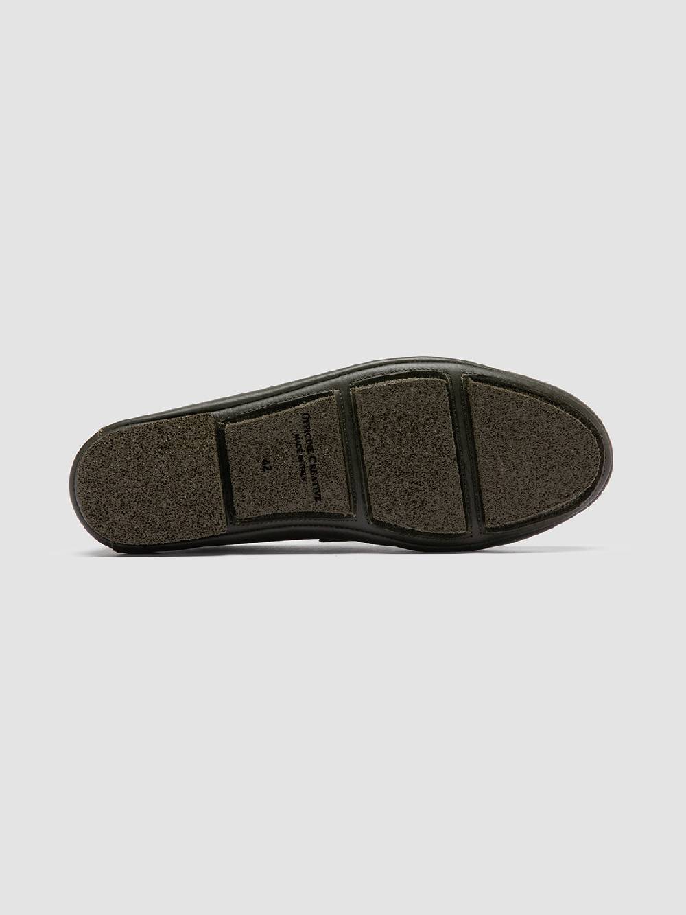 Officine Creative C-SIDE 001 Green Leather Loafers Offerte