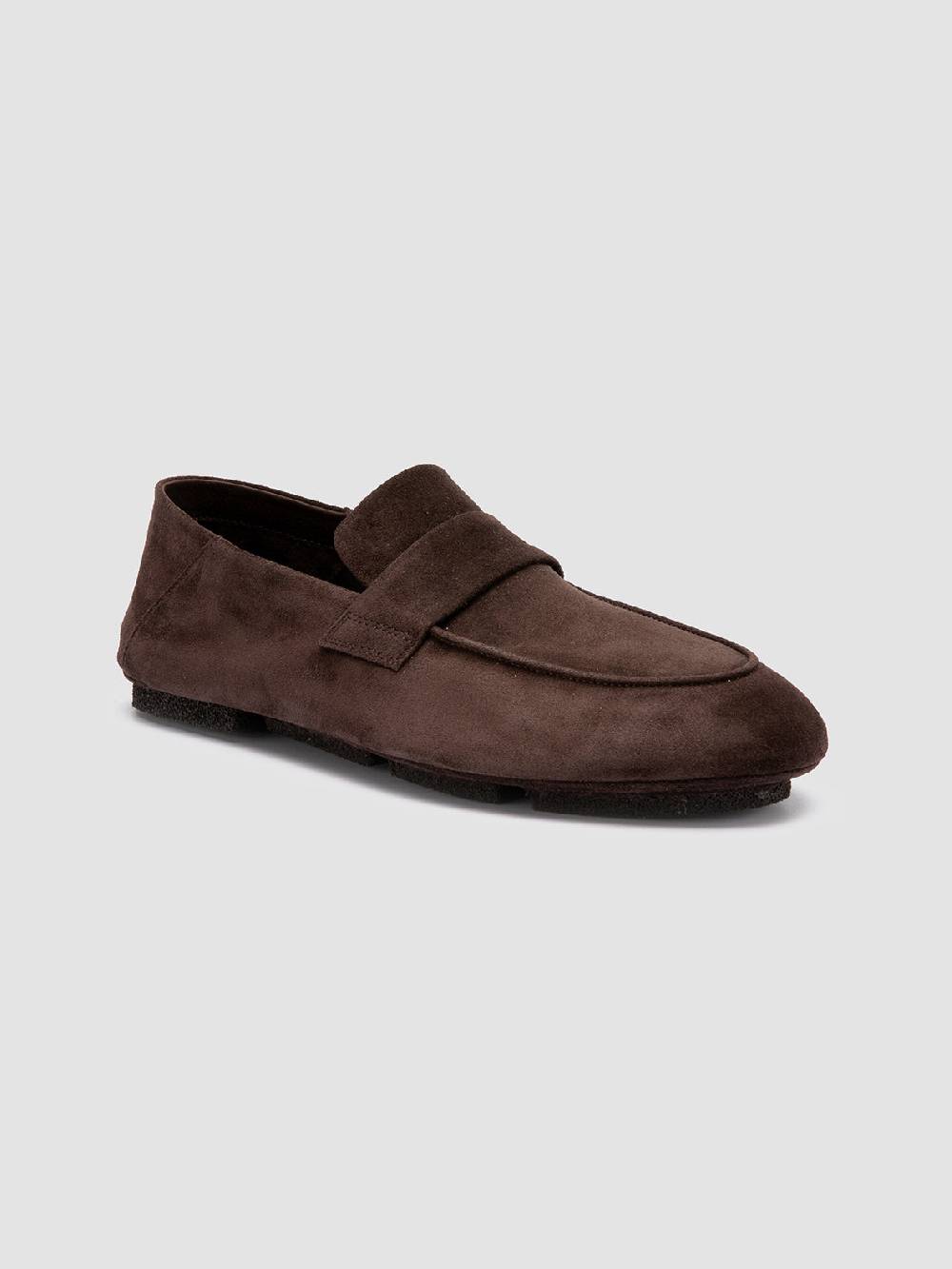 Officine Creative C-SIDE 001 Mocassini in Pelle Scamosciata Marrone Vendita Calda