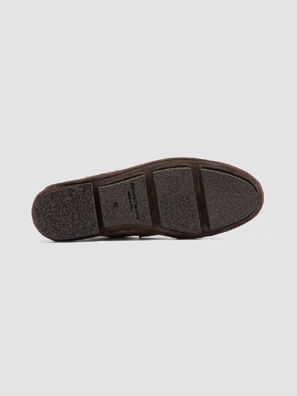 Officine Creative C-SIDE 001 Mocassini in Pelle Scamosciata Marrone Vendita Calda
