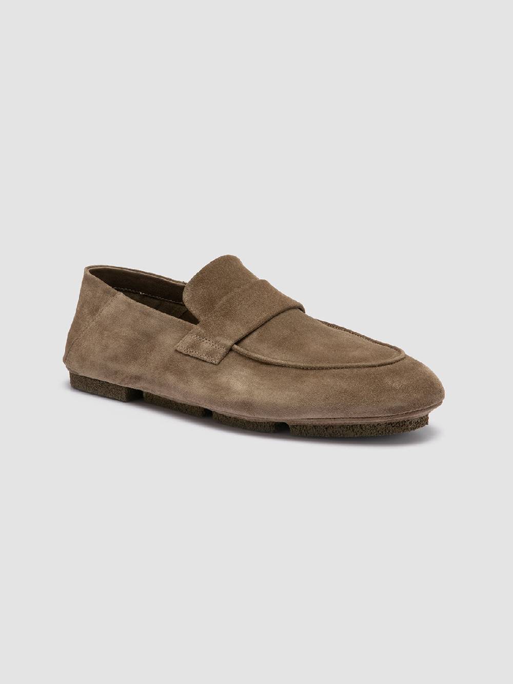 Officine Creative C-SIDE 001 Mocassini in Pelle Scamosciata Tortora Vendita Economica