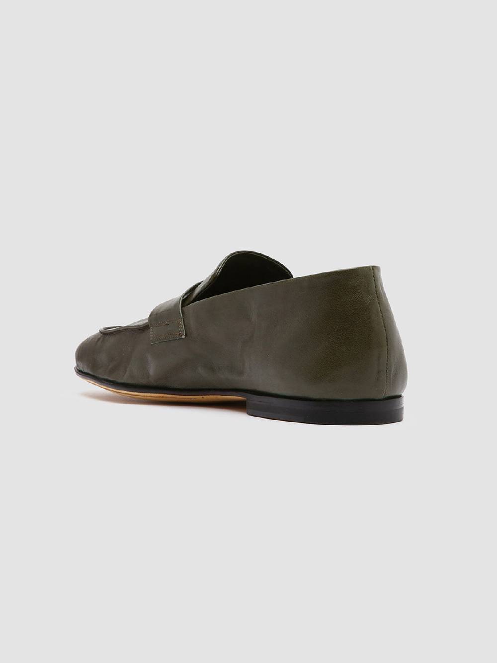 Officine Creative AIRTO 001 Mocassini Penny Loafer in Pelle Verde Saldi Di Fabbrica