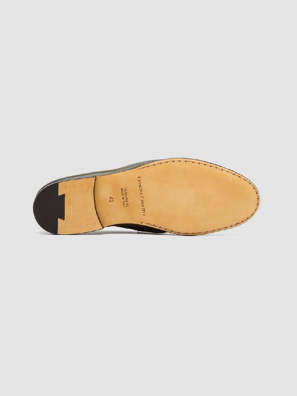 Officine Creative AIRTO 001 Mocassini Penny Loafer in Pelle Verde Saldi Di Fabbrica