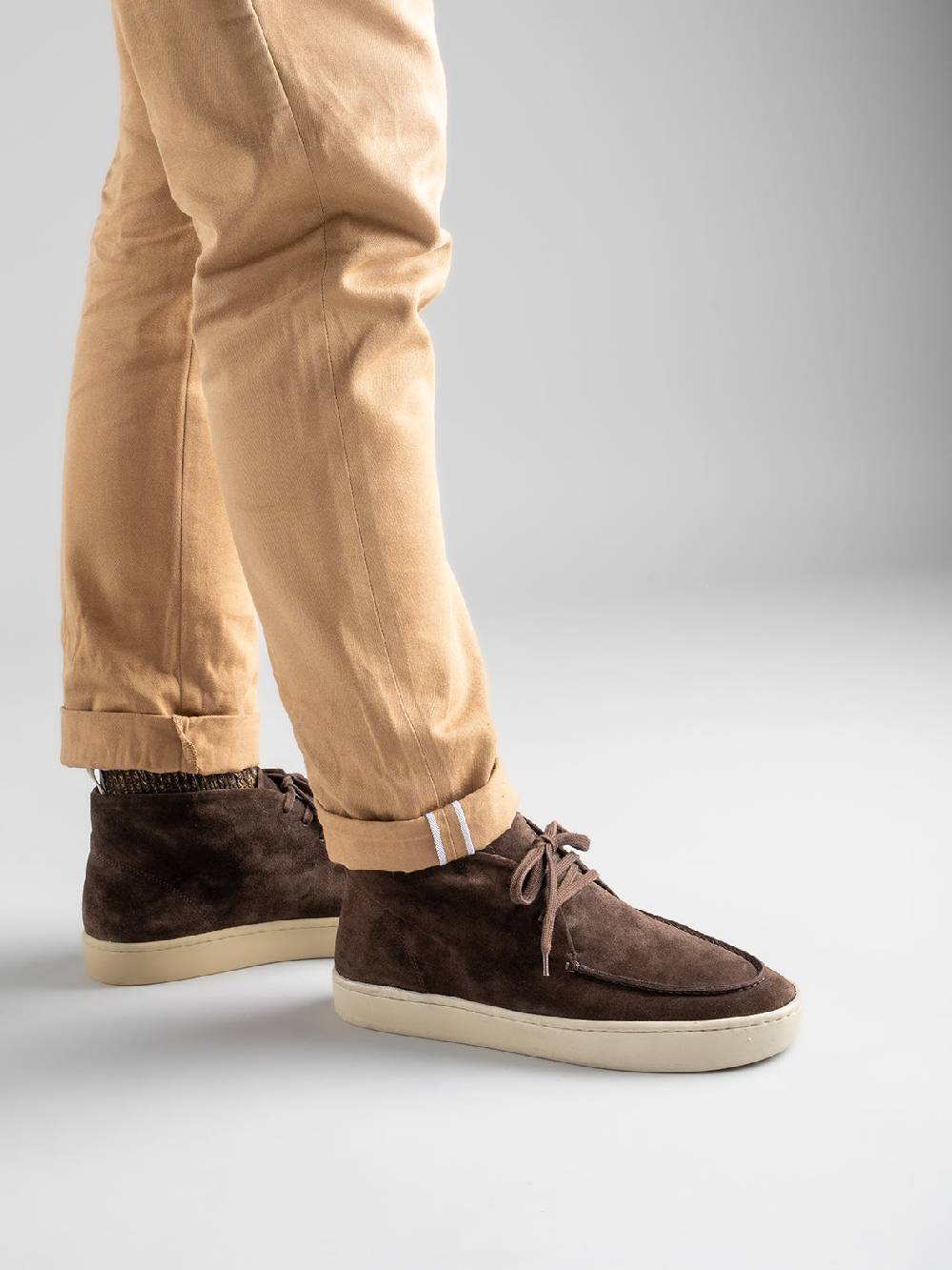 Officine Creative BUG 002 Stivali Chukka in Pelle Scamosciata Verde Nuova