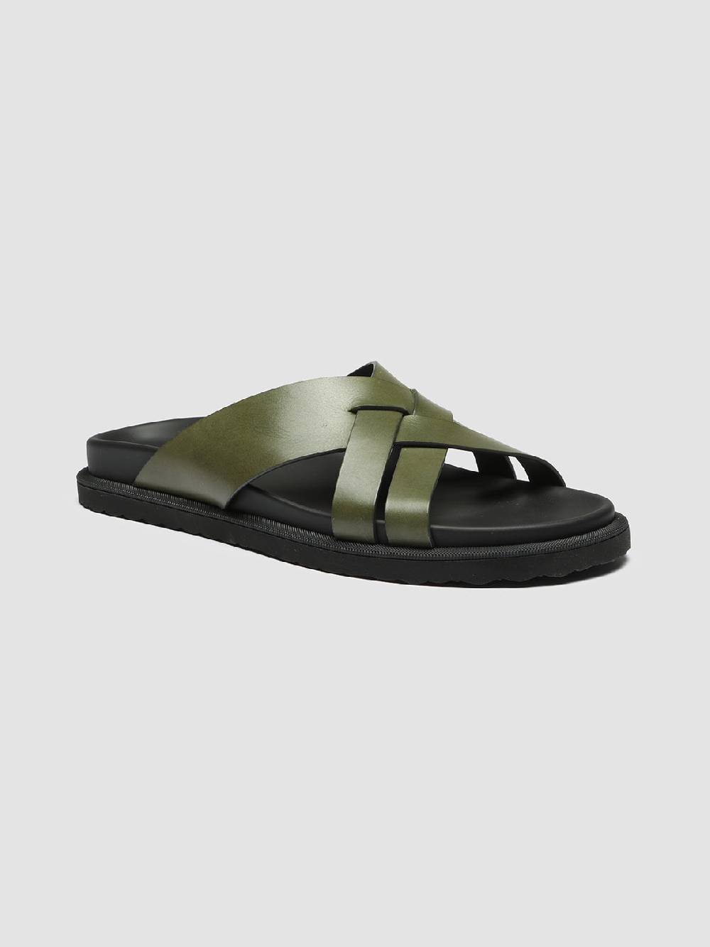 Officine Creative CHARRAT 003 Sandali in Pelle Verde Italy