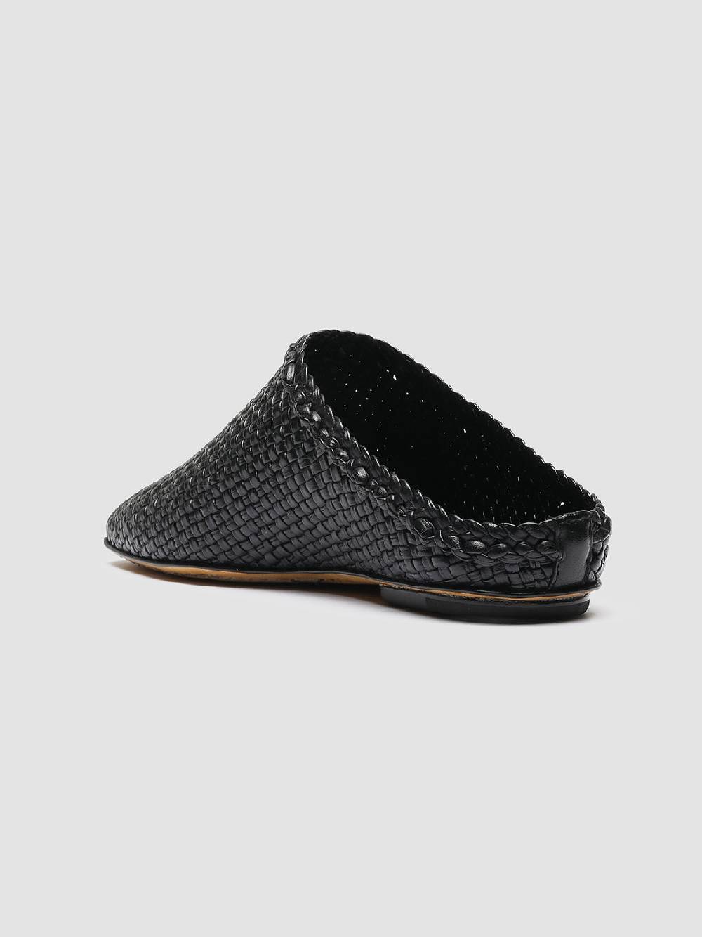 Officine Creative FLOW 001 Sabot in Pelle Nera Nuovo