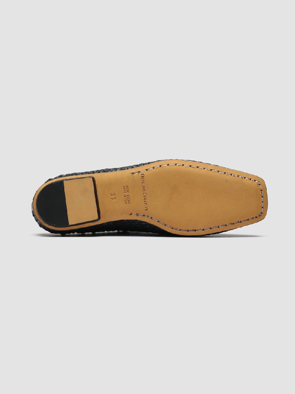 Officine Creative FLOW 001 Sabot in Pelle Nera Nuovo