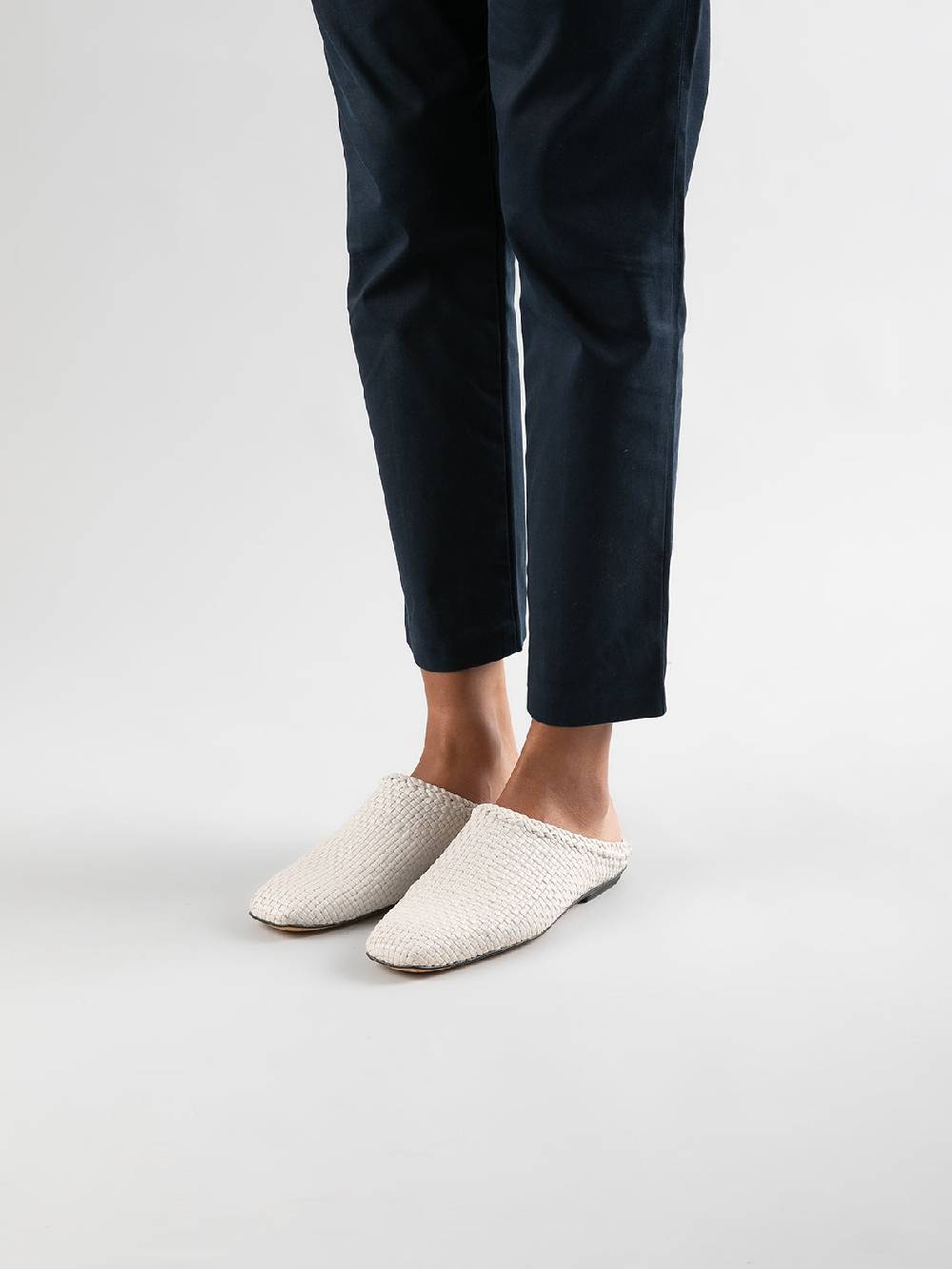 Officine Creative FLOW 001 Sabot in Pelle Nera Nuovo