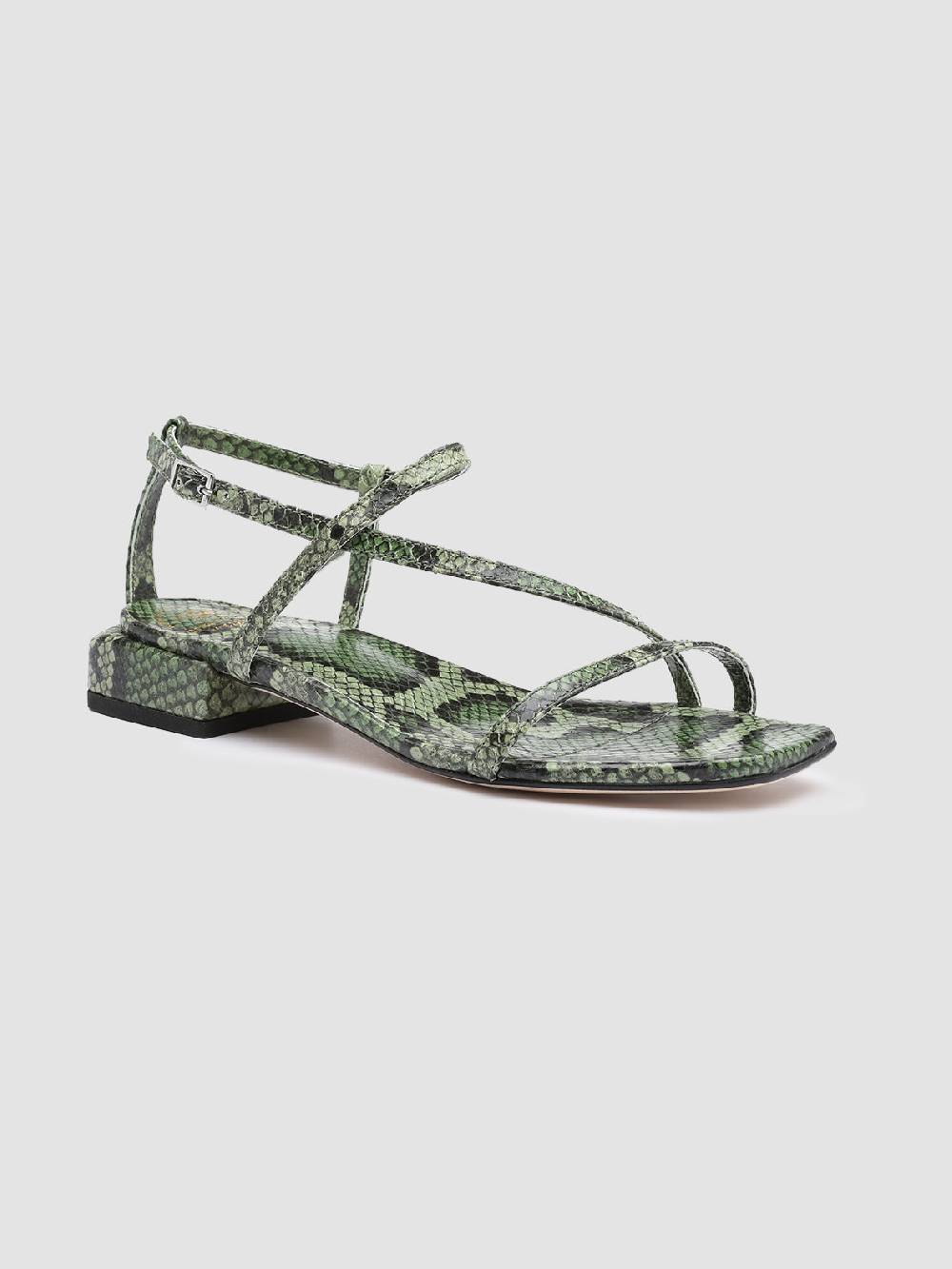 Officine Creative GILLIAN 004 Sandali in Pelle Verde Vendita