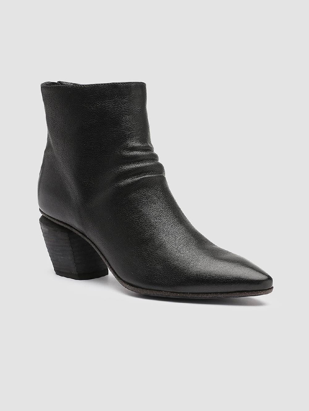 Officine Creative SEVERINE 008 Stivaletti in Pelle Nera con Zip Promozione