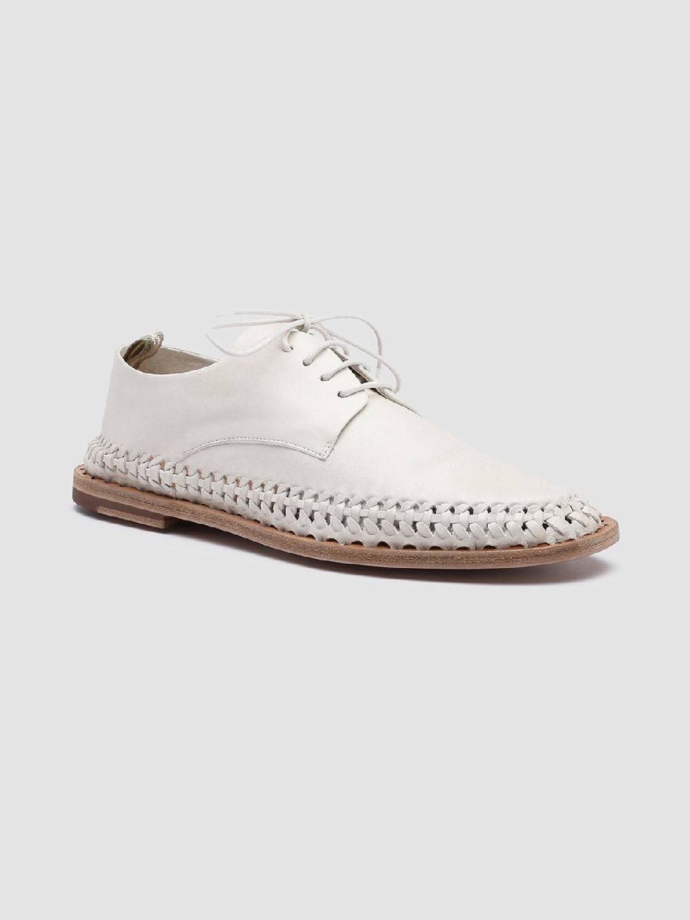 Officine Creative MABELLE 001 Derby in Nappa Bianca Pezzi Unici