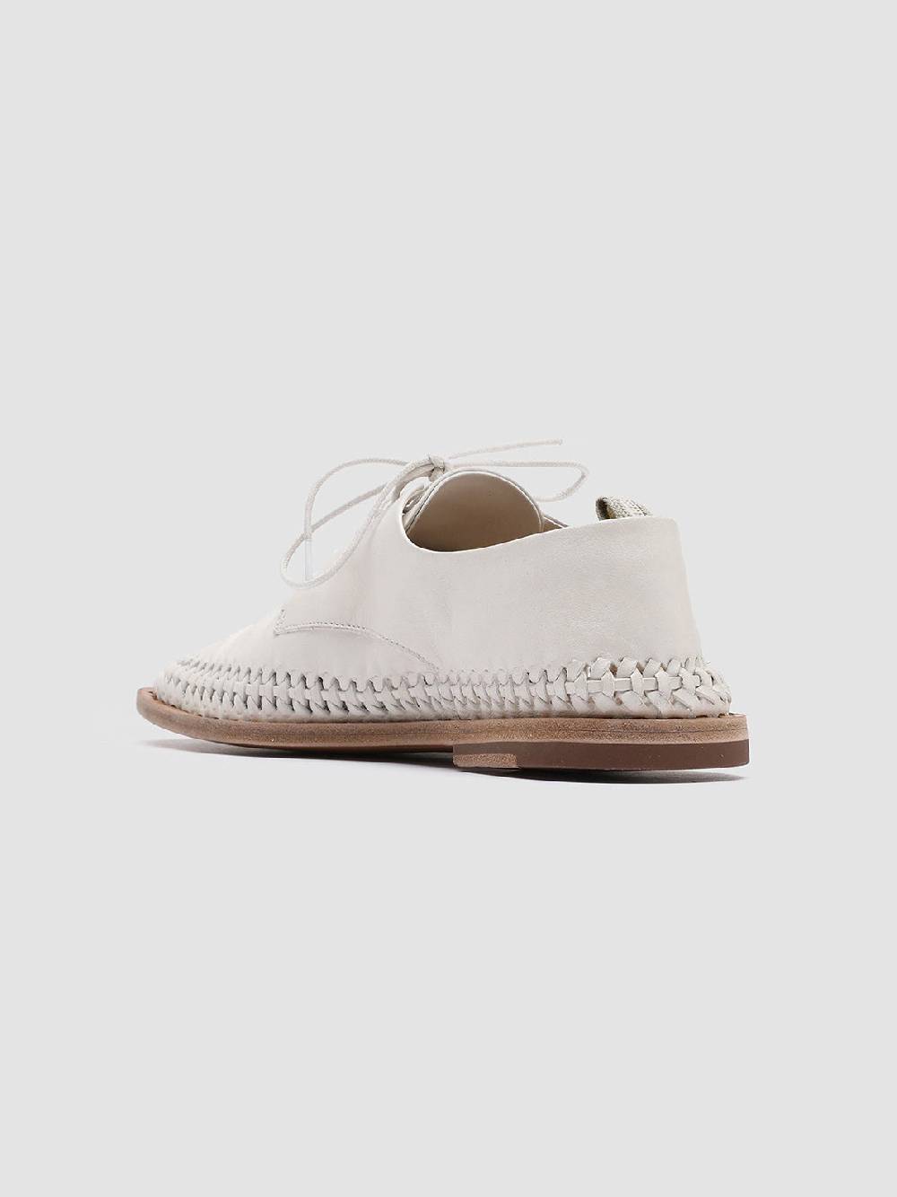 Officine Creative MABELLE 001 Derby in Nappa Bianca Pezzi Unici