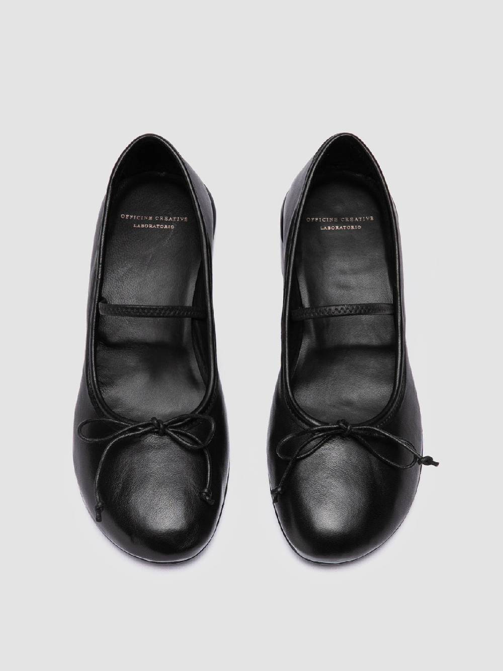 Officine Creative FLORE 001 Ballerine in Pelle Nera Soddisfazione Garantita