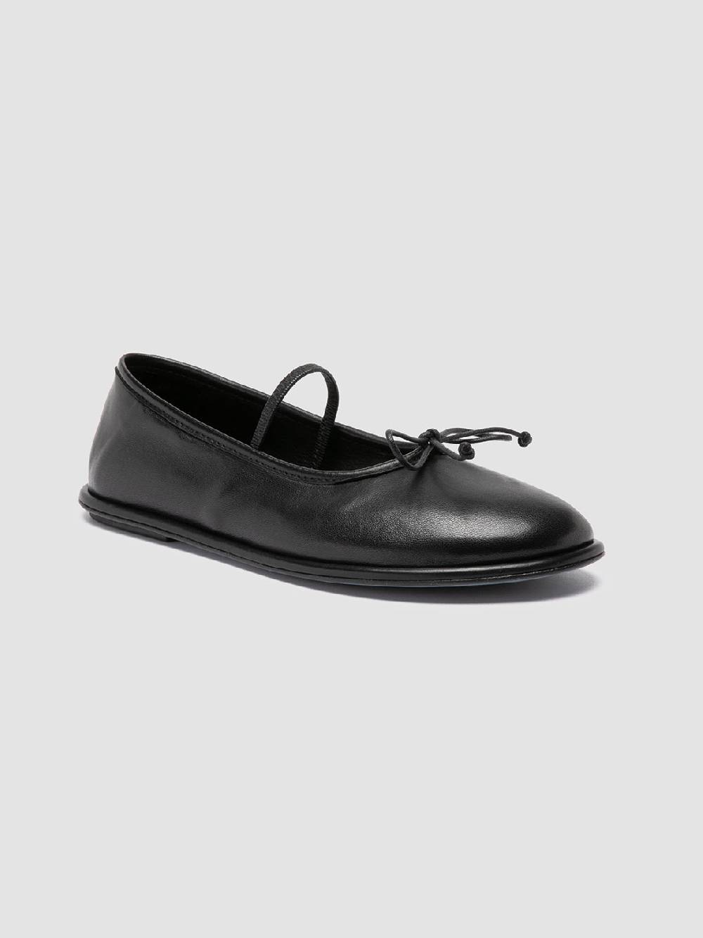 Officine Creative FONTAYNE 001 Ballerine in Pelle Nera Negozi Online