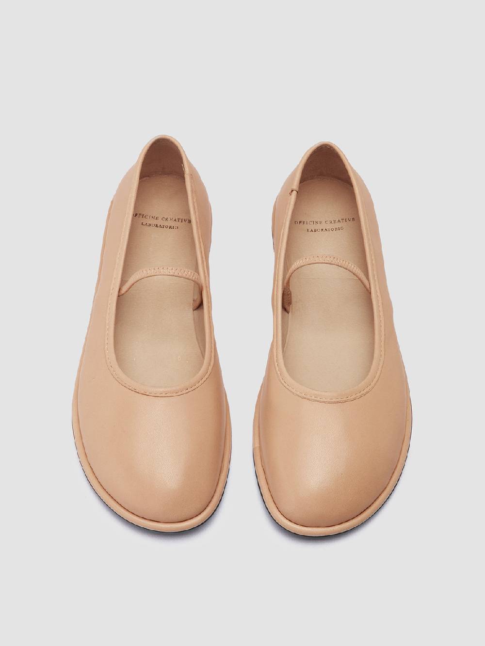 Officine Creative FONTAYNE 002 Ballerine in Pelle Marrone Consegna Veloce