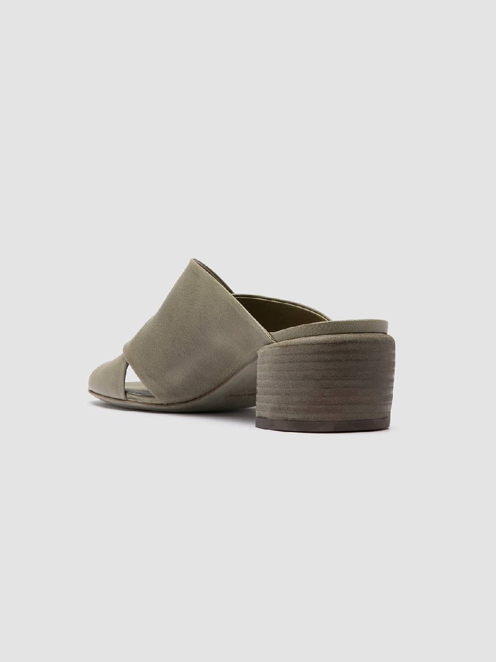 Officine Creative HADRY 007 Sandali Slide in Pelle Verde Promozione Limitata