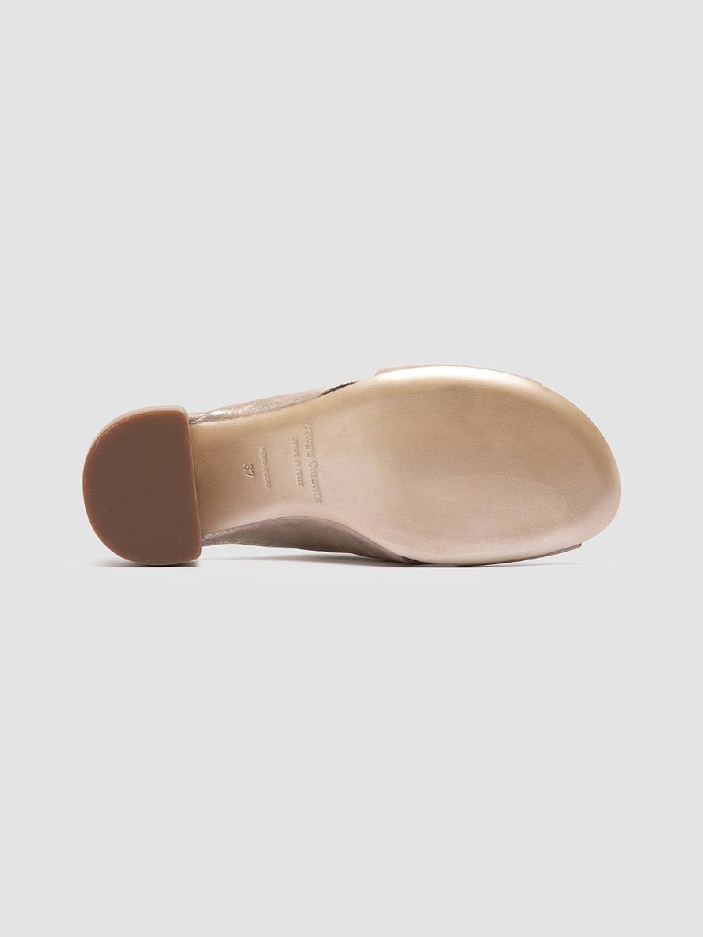 Officine Creative HADRY 007 Sandali Slide in Pelle Tortora Fino Al -60%