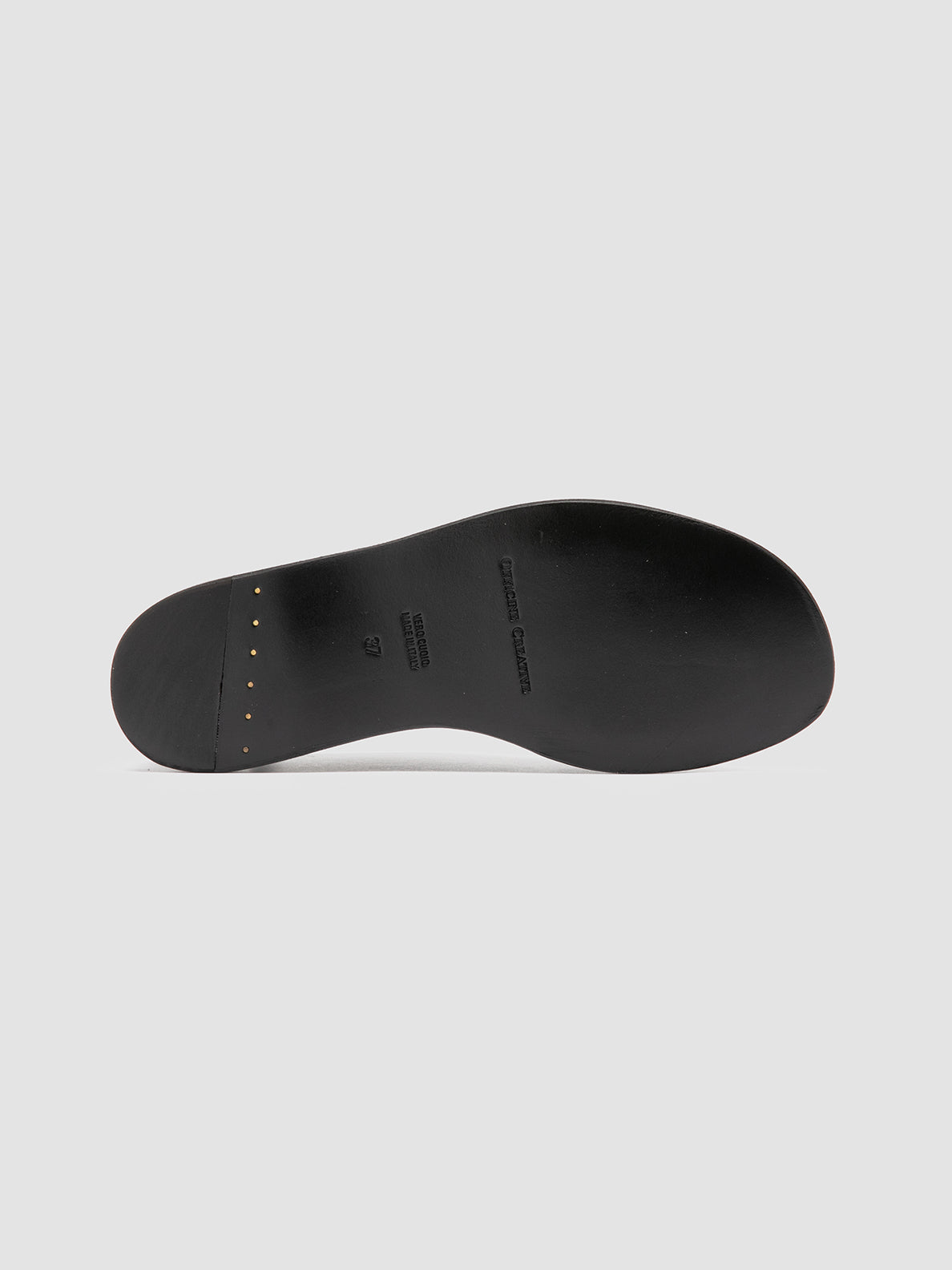 Officine Creative ITACA 046 Scarpe a Punta Aperta in Pelle Nera Affare Del Giorno