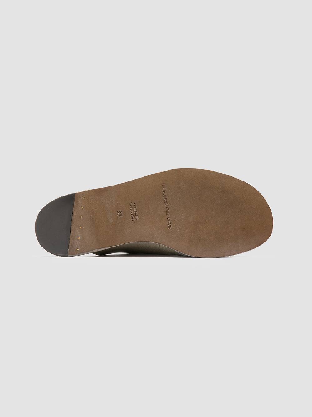 Officine Creative ITACA 049 Sandali Slide in Pelle Verde Sottocosto