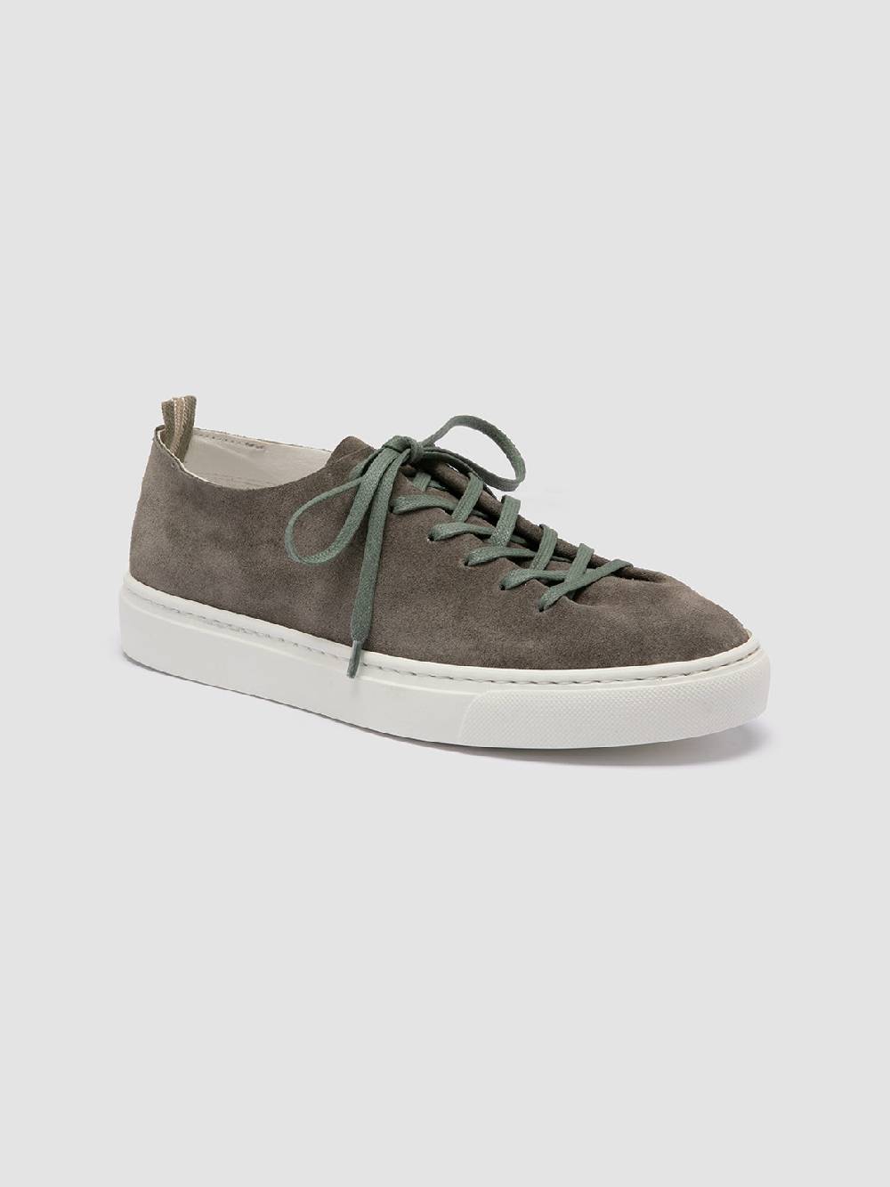 Officine Creative LEGGERA 100 Sneakers Basse in Pelle Scamosciata Verde Convenienza