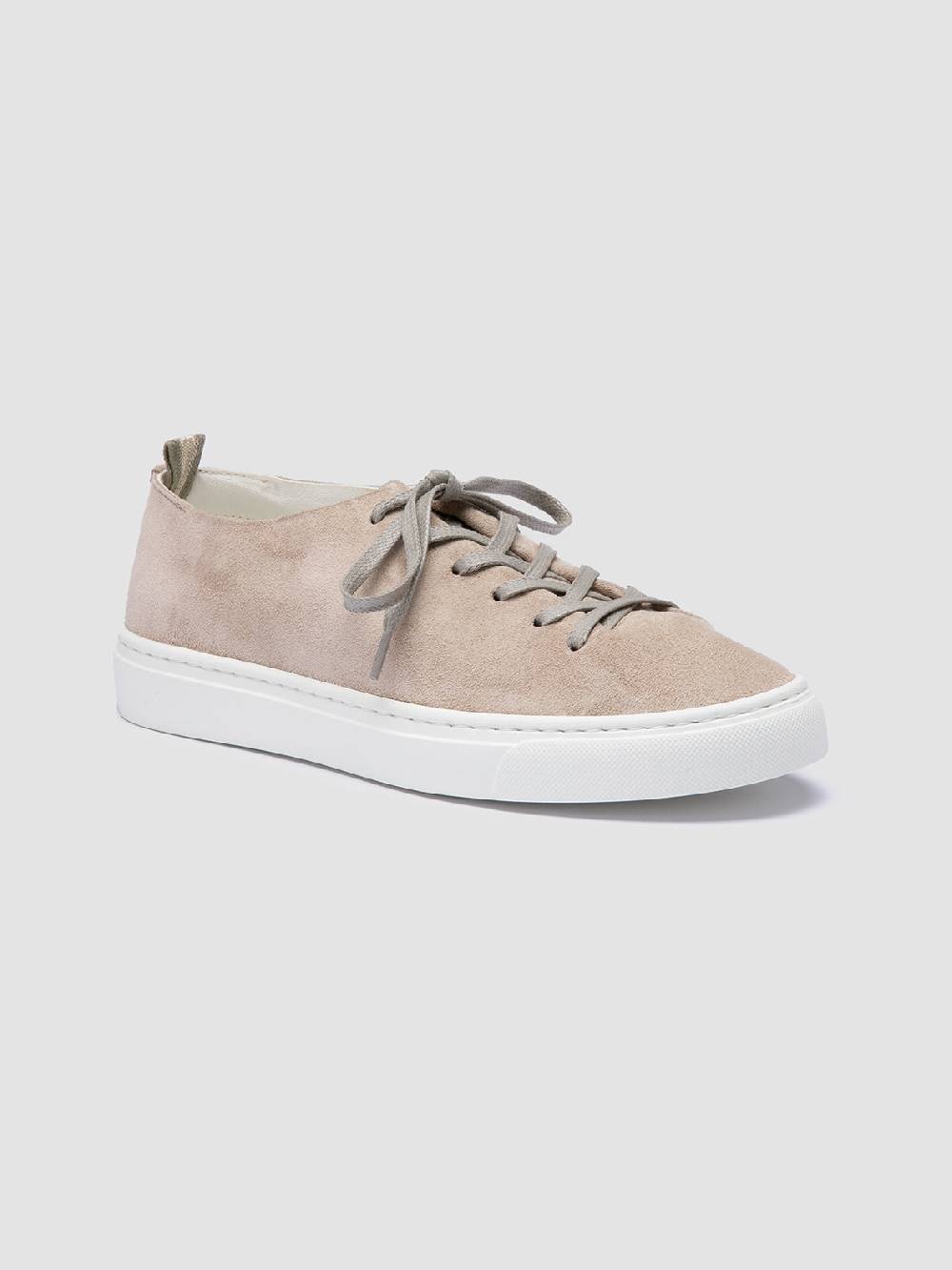 Officine Creative LEGGERA 100 Taupe Suede Low Top Sneakers Presa