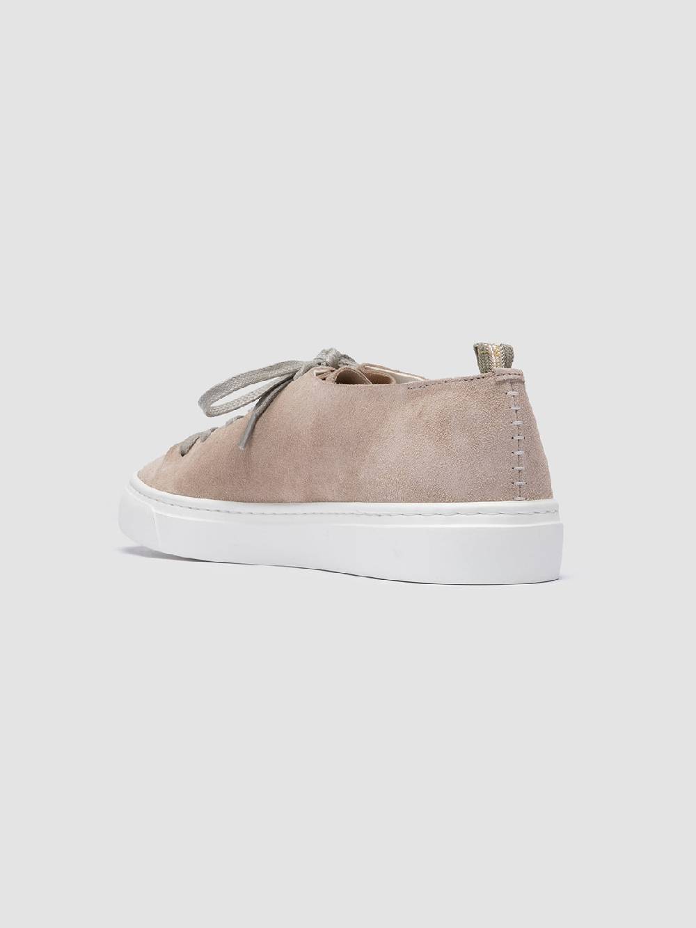Officine Creative LEGGERA 100 Taupe Suede Low Top Sneakers Presa