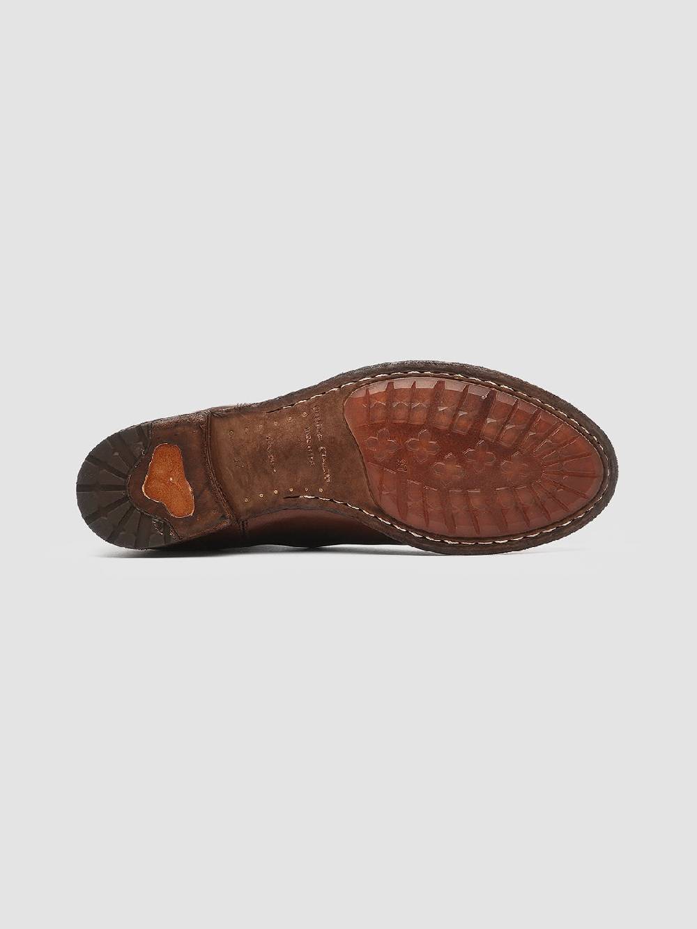 Officine Creative LEXIKON 073 Stivaletti Chelsea in Pelle Marrone Outlet