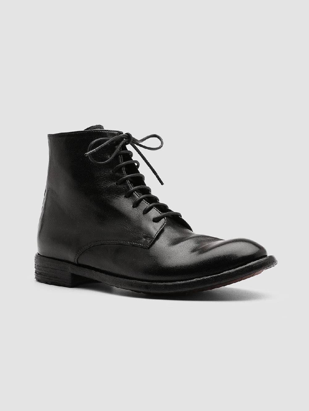 Officine Creative LEXIKON 123 Stivaletti in Pelle Nera con Zip Offerte