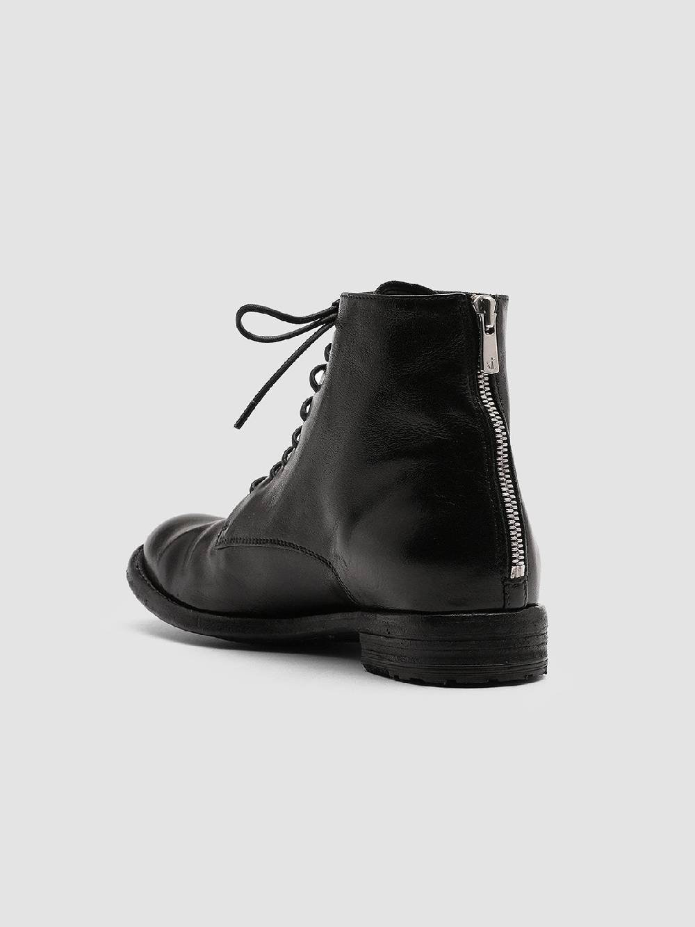 Officine Creative LEXIKON 123 Stivaletti in Pelle Nera con Zip Offerte