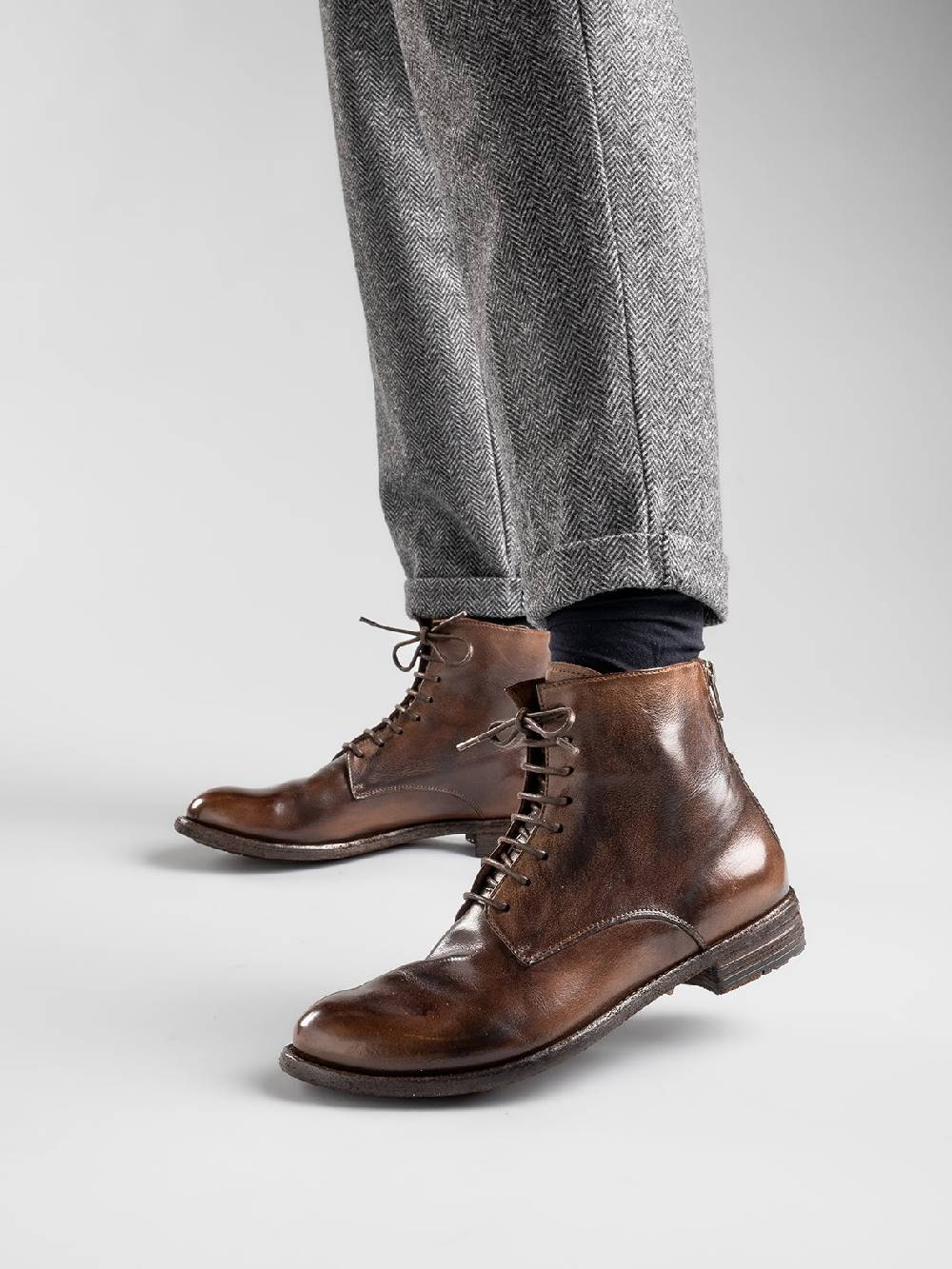 Officine Creative LEXIKON 123 Stivaletti in Pelle Nera con Zip Offerte