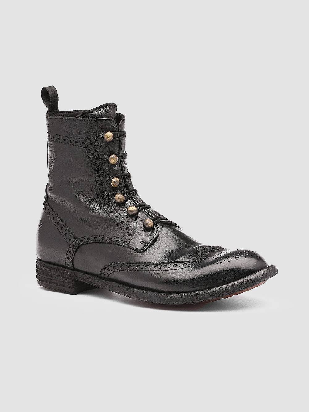 Officine Creative LEXIKON 131 Stivaletti in Pelle Nera Vendita Calda