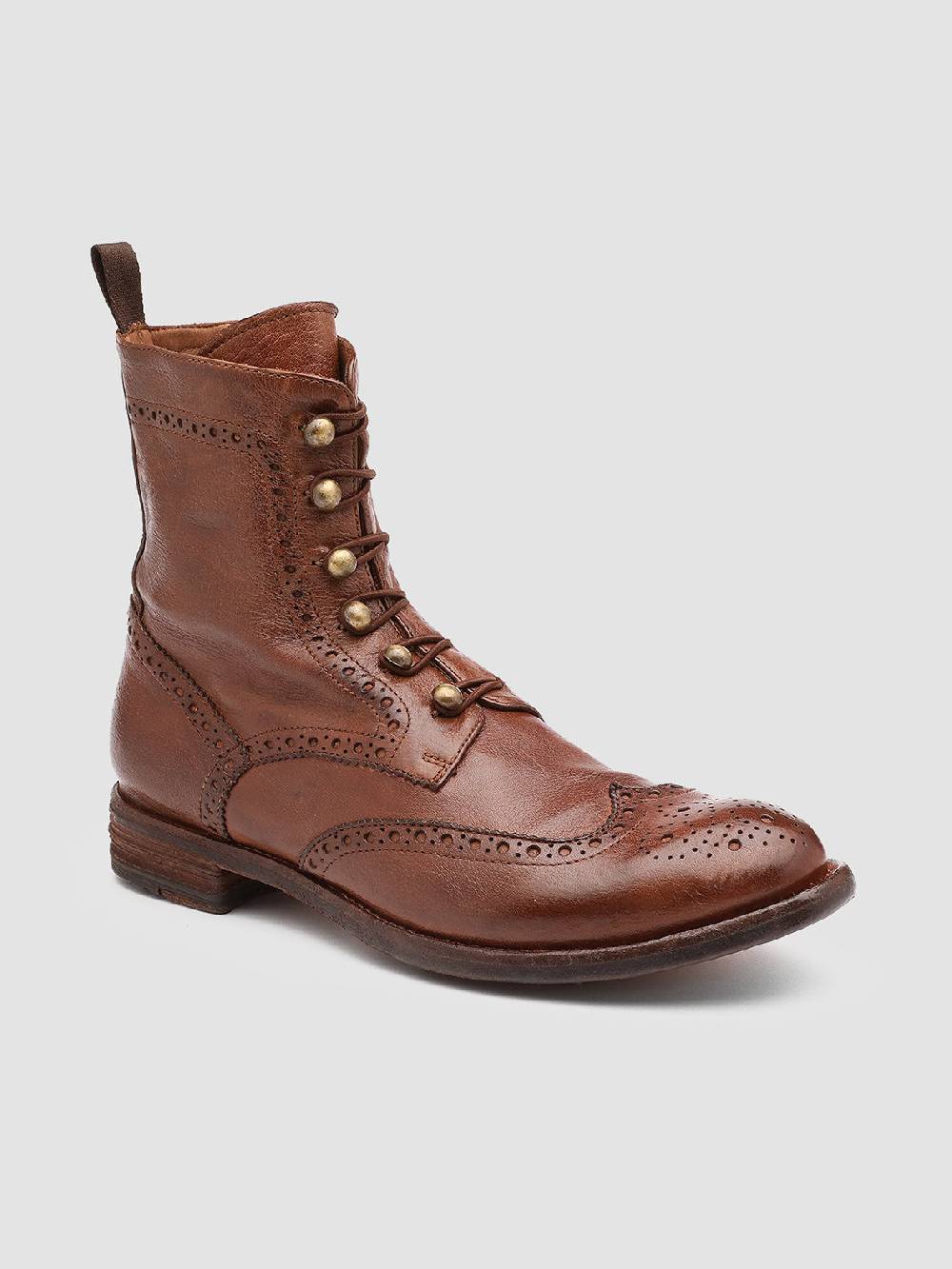 Officine Creative LEXIKON 131 Stivaletti in Pelle Marrone Vendita Economica