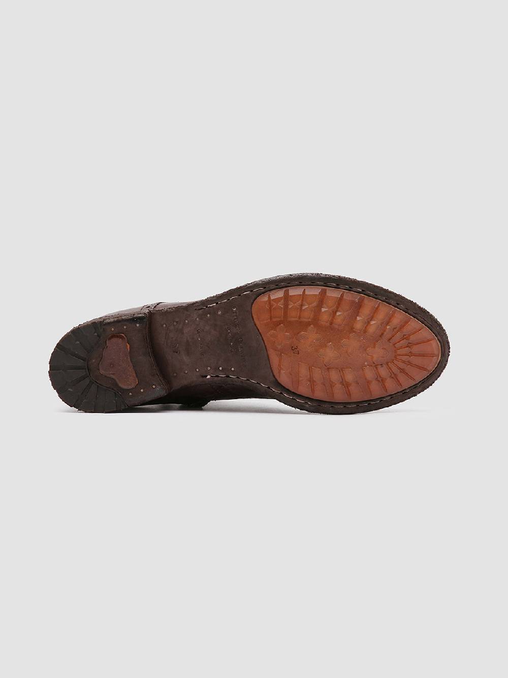 Officine Creative LEXIKON 131 Stivaletti in Pelle Marrone Saldi Di Fabbrica