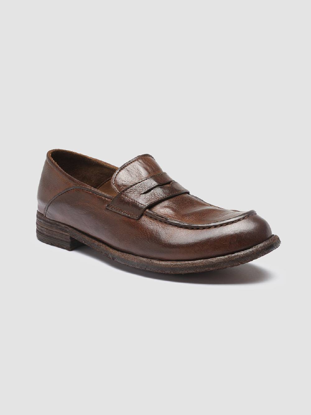 Officine Creative LEXIKON 140 Mocassini Penny Loafer in Pelle Marrone Vendite Flash