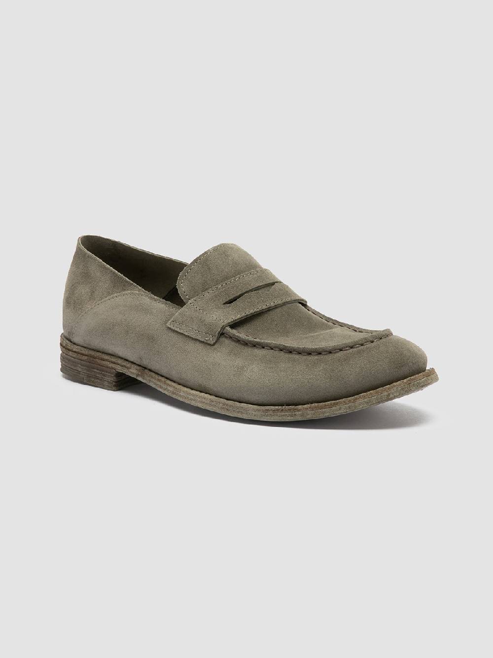 Officine Creative LEXIKON 516 Mocassini in Pelle Scamosciata Verde Moda