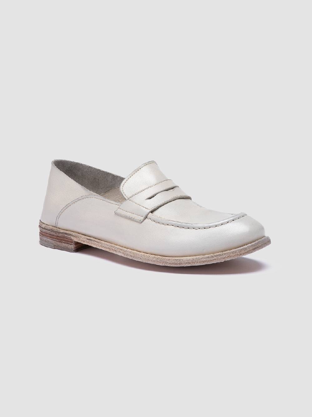 Officine Creative LEXIKON 516 White Leather Loafers Italy