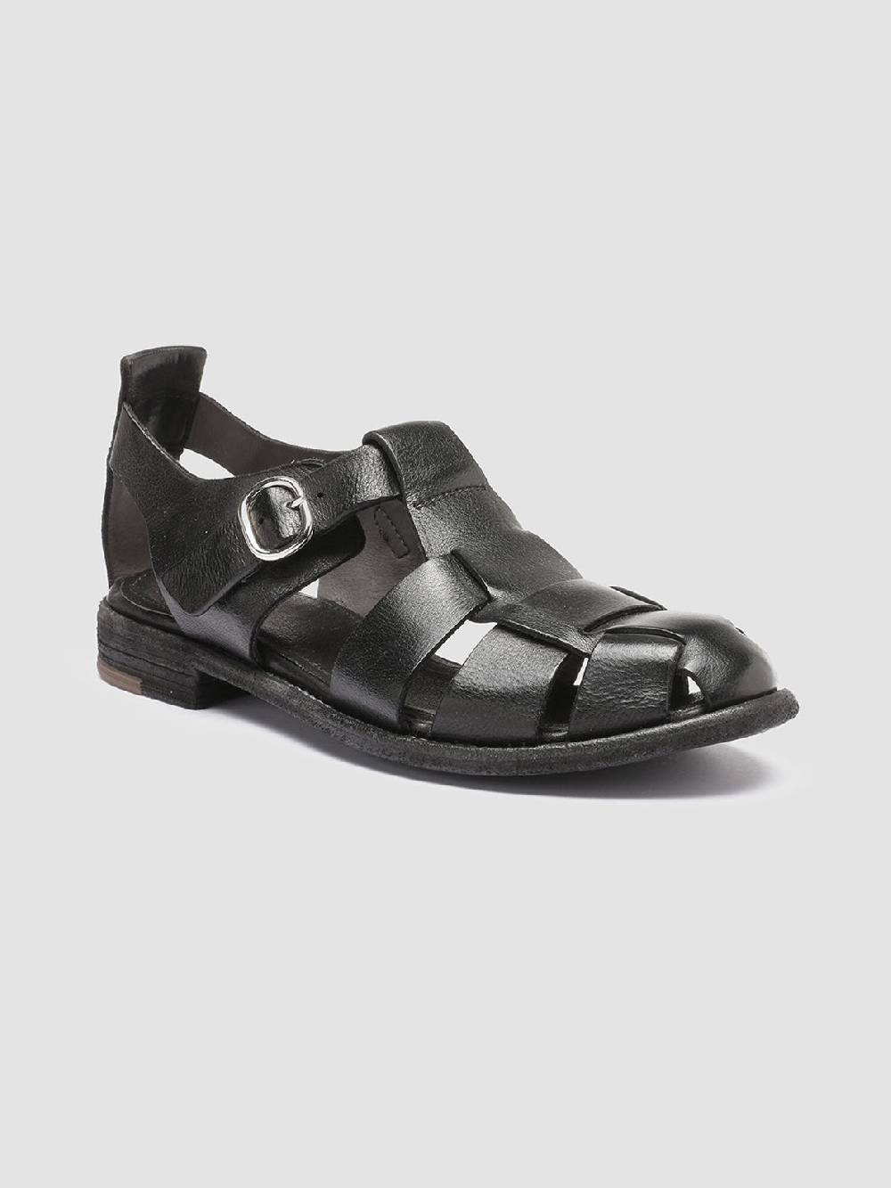 Officine Creative LEXIKON 536 Sandali in Pelle Nera Italia