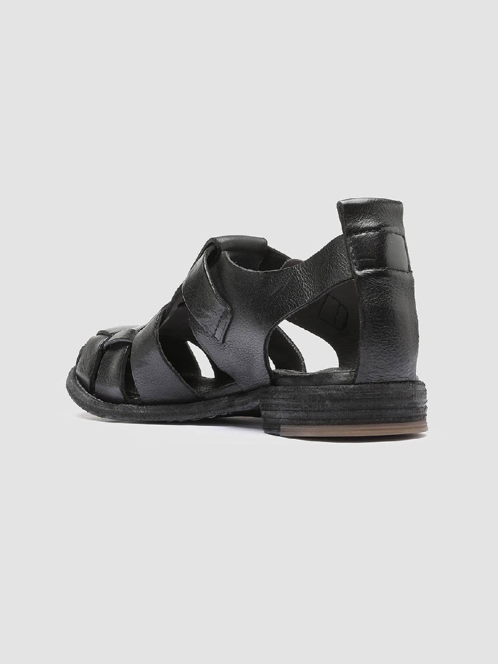 Officine Creative LEXIKON 536 Sandali in Pelle Nera Italia