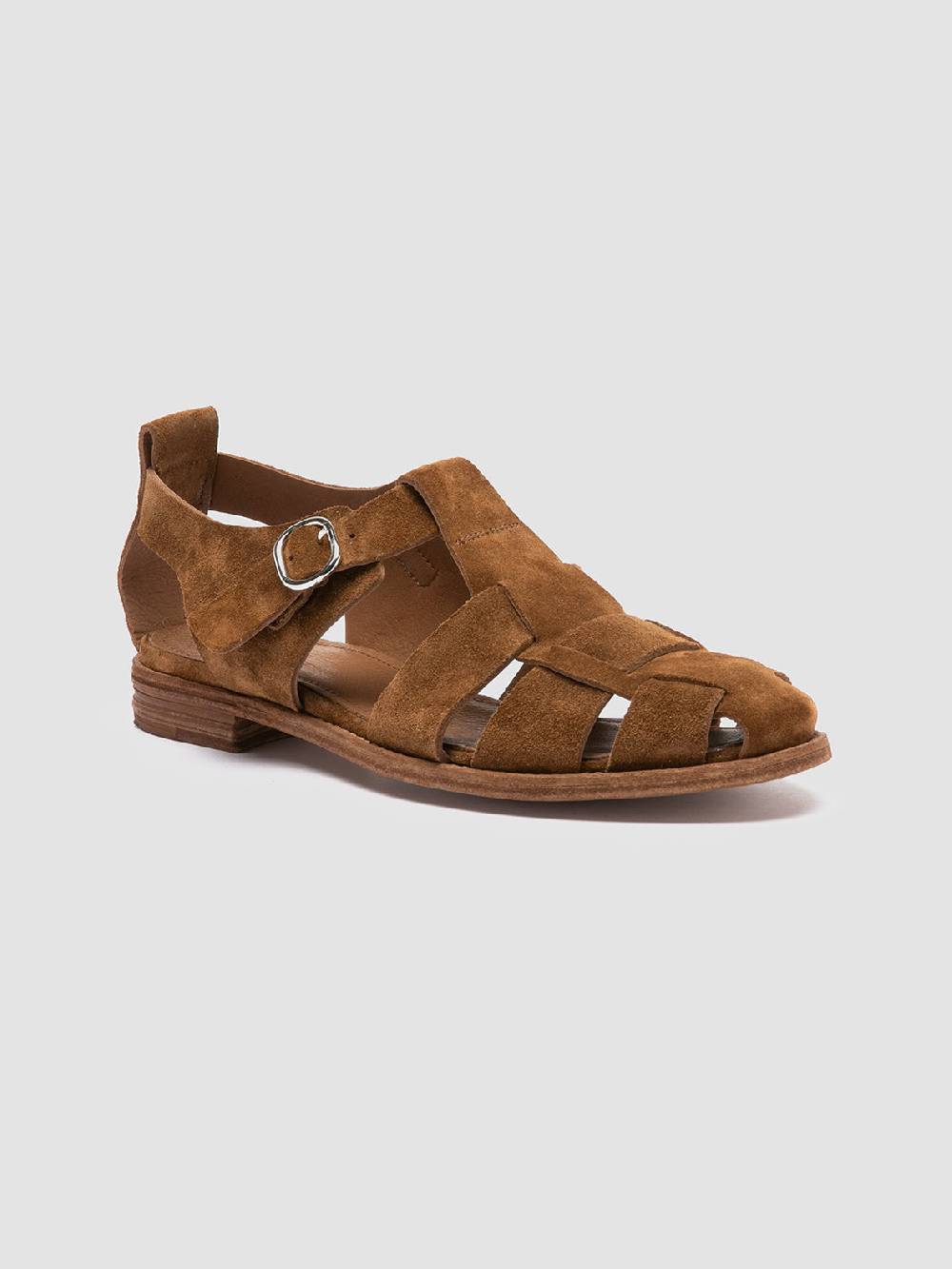 Officine Creative LEXIKON 536 Sandali in Pelle Scamosciata Marrone 2025