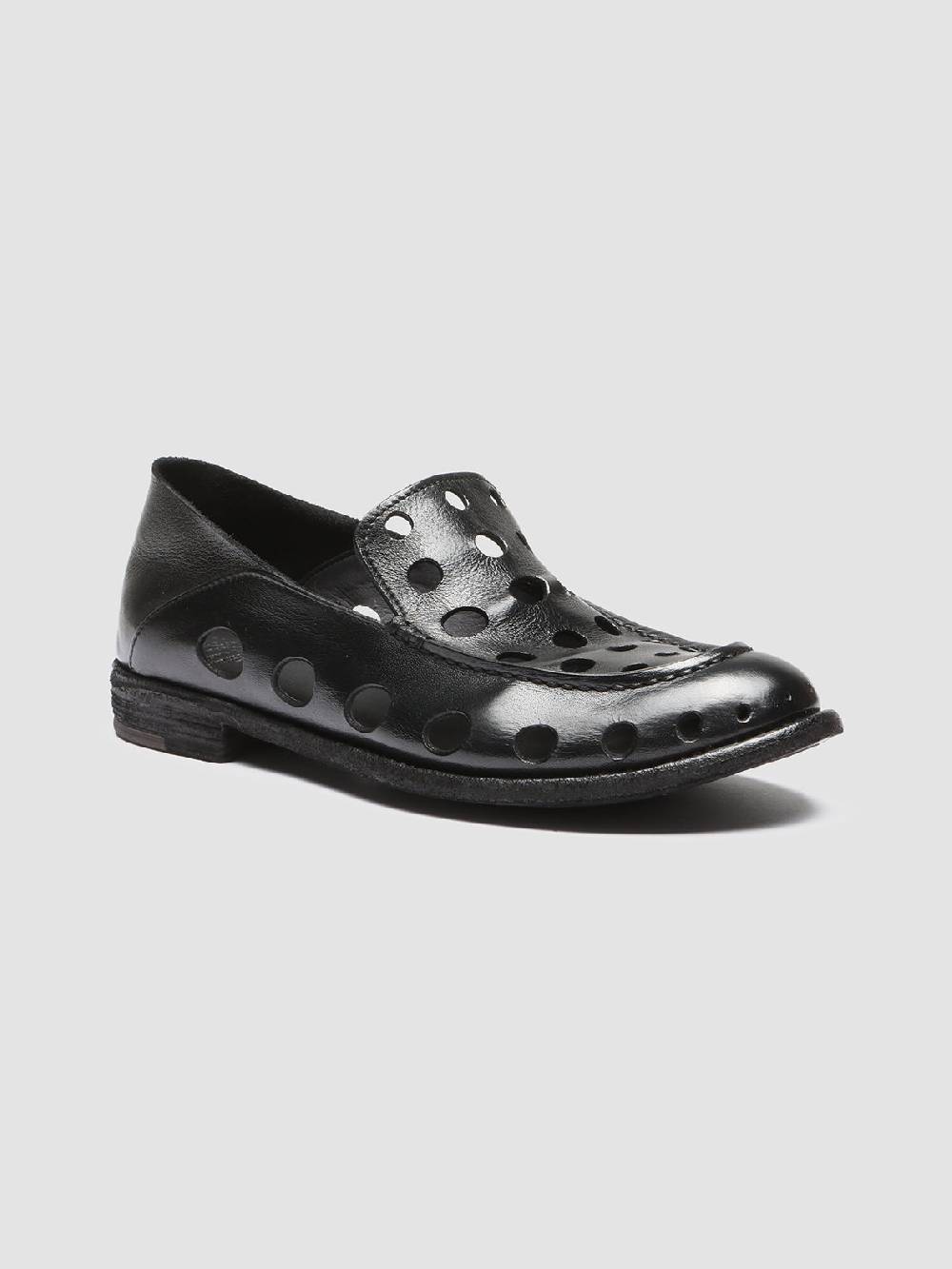 Officine Creative LEXIKON 542 Mocassini in Pelle Nera Qualità