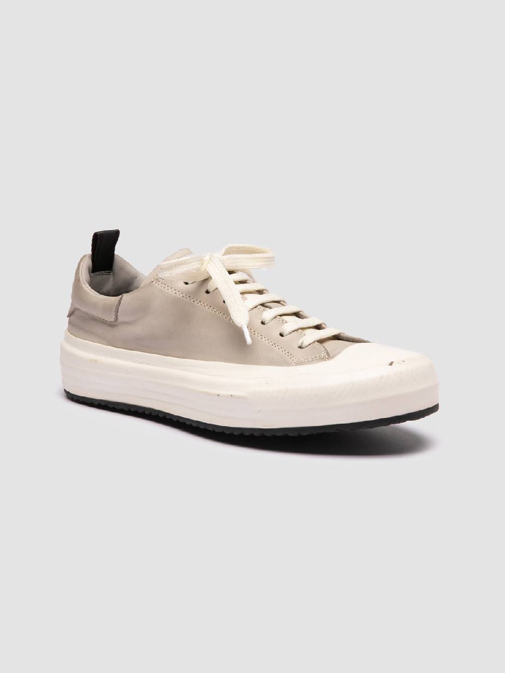 Officine Creative MES DD 101 Sneaker Basse in Pelle Grigia Pezzi Unici