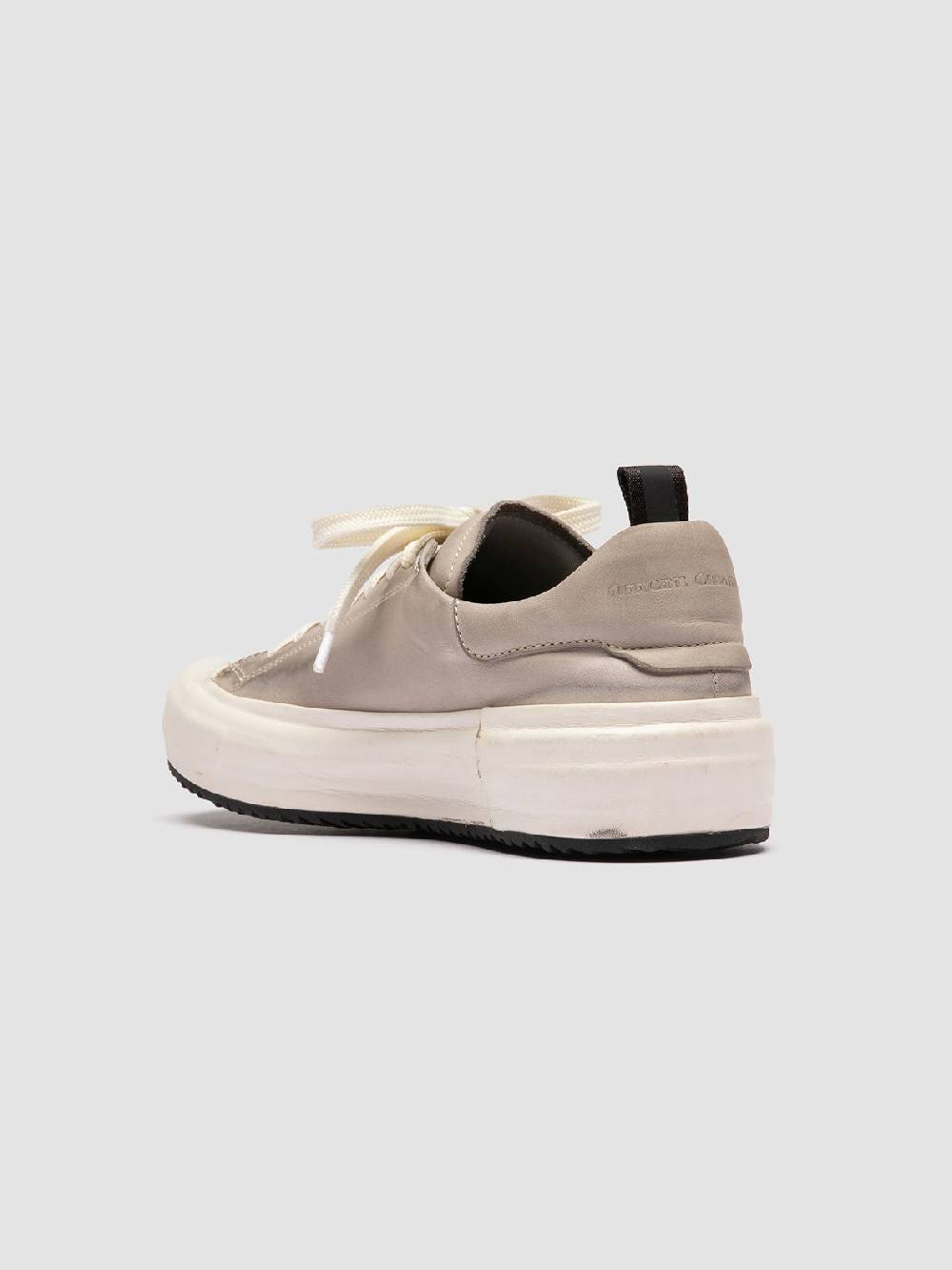 Officine Creative MES DD 101 Sneaker Basse in Pelle Grigia Pezzi Unici