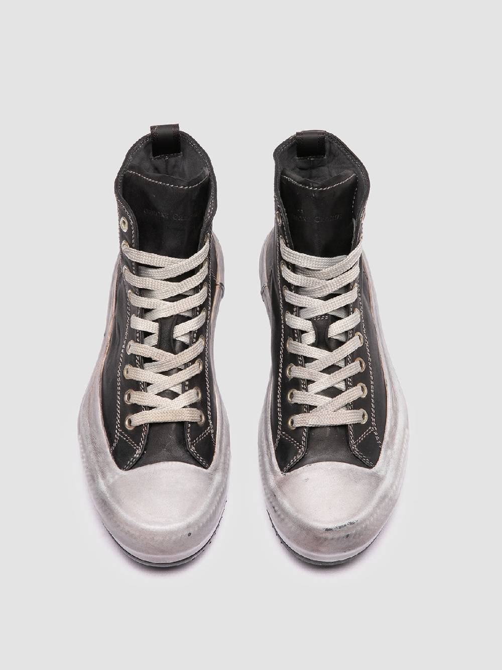 Officine Creative MES DD 102 Sneaker Alte in Pelle Nera Soddisfazione Garantita