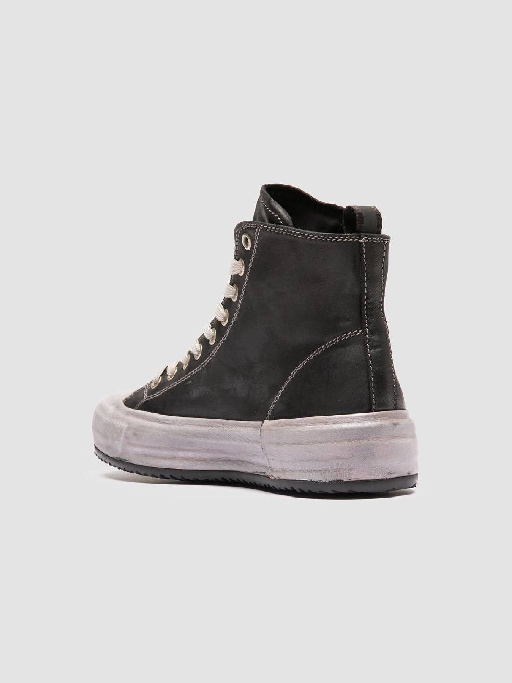 Officine Creative MES DD 102 Sneaker Alte in Pelle Nera Soddisfazione Garantita