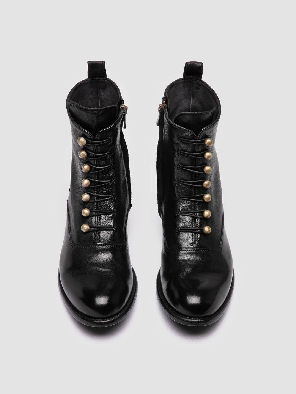Officine Creative LIS 006 Stivali con Zip in Pelle Nera Fino Al -60%