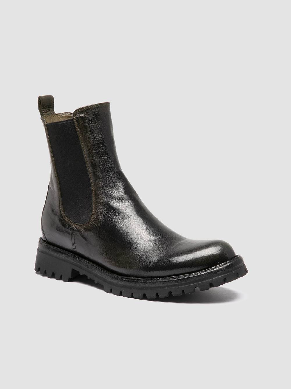 Officine Creative LORAINE 004 Stivaletti Chelsea in Pelle Nera Affare Del Giorno
